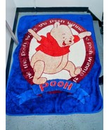 Vintage Disney  Winnie The Pooh Jumping Dancing  Fleece Blanket 75.5&quot; x ... - $1,692.53 CAD