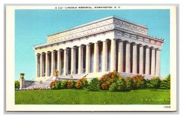 Lincoln Memorial Washington DC UNP Linen Postcard Y14 - £1.51 GBP
