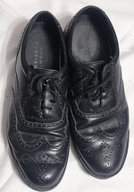 Hush Puppies Wingtip Oxford Lace Up Dress Shoes Black Leather Men&#39;s Size 9W - €34,98 EUR