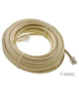 25Ft 6C Round Rj12 6P6C 24Awg Solid Copper Telephone Cable, 1:1, - £28.62 GBP