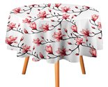 Watercolor Floral Tablecloth Round Kitchen Dining for Table Cover Decor ... - $15.99+