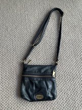 Fossil Women’s Black Genuine Leather Crossbody Bag - £22.00 GBP