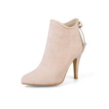 Brand New Hot Winter Glamour Gray Apricot Women Ankle Boots Pink Comfortable Lad - £59.31 GBP