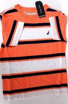 1 Count Nautica Boy&#39;s Small 4 T Shirt 821 Orange 100% Cotton - £15.53 GBP
