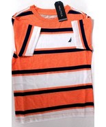 1 Count Nautica Boy&#39;s Small 4 T Shirt 821 Orange 100% Cotton - £15.31 GBP