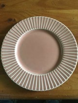 Pagnossin Ironstone DUSTY ROSE Ribbed Rim 11&quot; Dinner Plate, Italy LL09 Traviso - £5.91 GBP