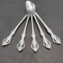 Vtg Set 5 Oneida Michelangelo Stainless Iced Tea Spoons Glossy Flatware Korea - $39.88