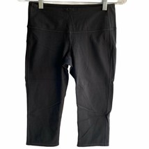 Athleta Chaturanga Capri Crop Leggings 21 in  Womans Small Charcoal Blac... - $11.69