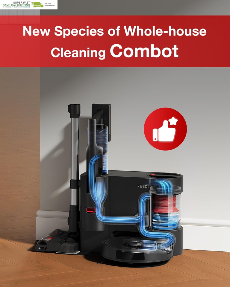 Cordless Stick Vacuum & Robot & Mopping, All-In-One Cleaning Combot, with Dual A Item image 5