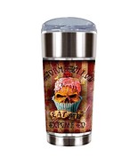 Alchemy Eat Me Skull Cupcake Ultra Tumbler Hot Cold Stainless Steel 24 o... - £23.73 GBP