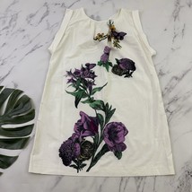 New York &amp; Co Womens Shift Dress Size XL White Purple Butterfly Floral S... - $28.70