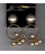 Clip on pearl bangle earrings - £3.34 GBP