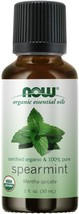 NOW Essential Oils- Organic Spearmint Oil- Stimulating Aromatherapy Scent- Steam - £22.37 GBP