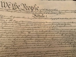 Four Page Parchment (legible) U.S. Constitution Set - $6.35
