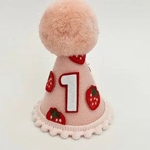 Strawberry Shortcake Felt First Birthday Hat for Kids - £18.34 GBP