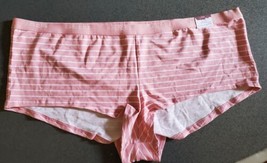 Lane Bryant CACIQUE Cotton BOYSHORT Panty Wide Waist PINK STRIPED PLUS 2... - $15.03
