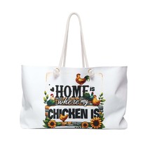 Personalised/Non-Personalised Weekender Bag, Chickens, Quote, Home is Where my C - £38.50 GBP