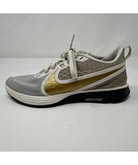 Nike Zoom Strike 2 Sneakers Running Shoe Low Top Lace Up Grey Gold Mesh ... - €41,23 EUR