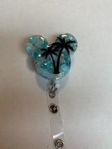 retractable badge holder - Mouse Summer Palm Trees - £8.03 GBP