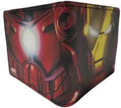 Buckle Down Marvel Iron Man Face + Chest Arc Reactor Print Men's Bi-Fold Wallet - £11.68 GBP