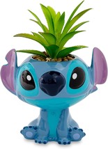 5-Inch Disney Lilo And Stitch Full Body Ceramic Planter With Artificial - $32.99