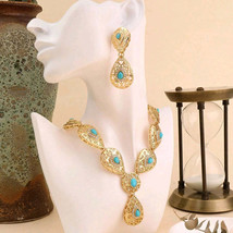 Elegant Vintage Water Drop Necklace Earring Set for Weddings - £34.77 GBP+