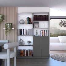 Dupree 2-Piece Bookcase Set: 49&quot; 9-Shelf Living Room Storage (Gray/White) - $6,103.68 MXN