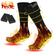 Electric Battery Heated Sock Rechargeable Winter Thermal Warm Skiing Hun... - £31.12 GBP