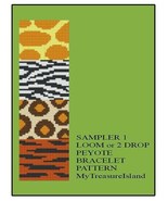Animal Print Sampler 1 Bracelet Pattern Bead Loom or 2 Drop Peyote PDF P... - £3.91 GBP