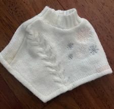 American Girl Sweater Knit Poncho White With Snowflakes Retired Store Ex... - $11.85