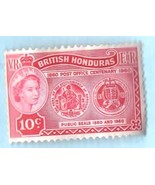Used British Honduras Postage Stamp (1960) 10c Queen Elizabeth II &amp; Publ... - $2.70 CAD