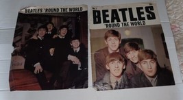 Pair of Vintage Beatles Round The World Magazine Pages Color - $9.99