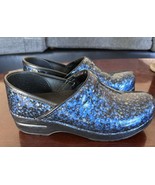 DANSKO Patent Leather Blue Watercolor Professional Comfort Clogs Size 39... - $800.42 MXN
