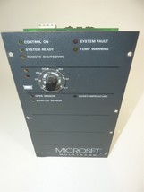 Microset Multiscan Temperature Control Panel w/REPL 183837 Defective AS-IS - £23.69 GBP