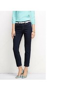 Lands End Women&#39;s Mid Rise Slim Leg Indigo Cropped Jeans Dark Indigo Was... - $48.00 CAD