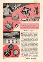 1945 Vintage From Toothbrush to Jewelry GI Projects Article Popular Mechanics - $29.95