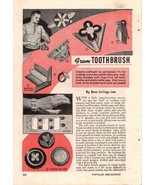 1945 Vintage From Toothbrush to Jewelry GI Projects Article Popular Mech... - £22.50 GBP