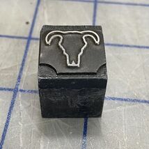 Vintage Printing Block Bill Cow Logo Silhouette 3/4&quot; x 3/4” - €10,85 EUR