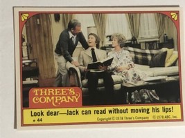 Three’s Company trading card Sticker Vintage 1978 #44 John Ritter Norman Fell - £1.95 GBP