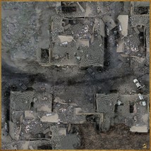 Modern Ruins 001 36&quot;x36&quot; Battle Mat - Gamma World d20 Mini Map - 28mm minis - $29.65