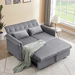 Futon Loveseat ,3-In-1 Multi-Functional Convertible Sleeper Sofa Reclini... - $843.99