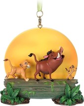 Disney Parks The Lion King Simba Timon &amp; Pumbaa Sketchbook Holiday Ornament NWT - £28.24 GBP