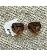 New Aeropostale Women Brown Rose Gold Metal  100% UV Classic Aviator Sun... - $17.81