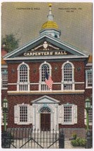 Postcard Carpenters Hall Philadelphia Pennsylvania - £2.34 GBP