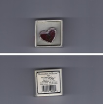 Russ-Berrie SWEETHEART FASHION PIN/brooch MEMORIES OF LOVE heart with rose - $7.00