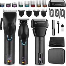 Professional Hair Clippers &amp; Hair Trimmer &amp; Foil Shaver Kit For Men,, Barber - $123.77