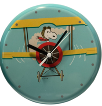 Snoopy Flying Ace Wall Clock by Hallmark 8&quot; Peanuts Clock Mint Works - £10.95 GBP