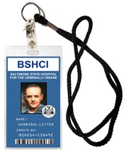 Hannibal Lecter Novelty ID Badge Halloween Costume Movie Prop - £10.38 GBP