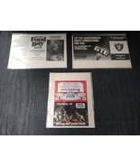Lot of 3 Vintage Football Schedules 1984,1987, 1989 Raiders NFL - $43.06 CAD