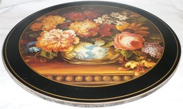 VINTAGE PIMPERNEL CORK LINED HOT PLATE TRIVET FLOWERS ENGLAND - $11.76